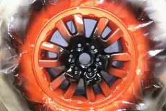 Wheel masked for custom paint